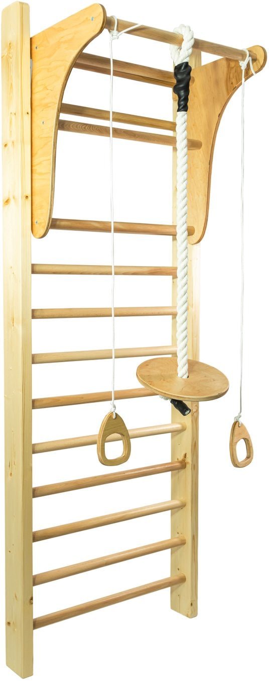 Interplastic Drabinka Gimnastyczna Leon 230 x 80 cm + drążek + huśtawka + uchwyty