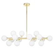 Lampy sufitowe - NOWOCZESNA LAMPA WISZĄCA KLASYCZNE ZŁOTO PETRICA W16 - miniaturka - grafika 1