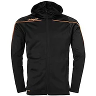 Kurtki i płaszcze dla chłopców - Uhlsport Stream 22 Track Hood kurtka dziecięca czarny czarny/pomara?czowy fluorescencyjny 128 - miniaturka - grafika 1