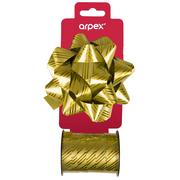 Opakowania i torebki na prezenty - Arpex, Zestaw do dekoracji prezentów w paski złoty - miniaturka - grafika 1