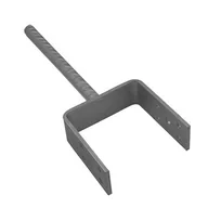 Kotwy - Podstawa słupa lekka typ "U" PSL 90U cynk galwanizowany srebrny DMX - miniaturka - grafika 1