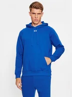 Bluzy męskie - Under Armour Bluza Ua Rival Fleece Hoodie 1379757 Niebieski Loose Fit - miniaturka - grafika 1