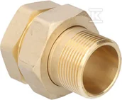 Łączniki, trójniki, kształtki - Onnline TWIST Śrubunek prosty krótki 1 1/4" o-ring mosiadz - miniaturka - grafika 1