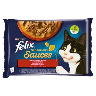 FELIX Sensations Sauce Karma dla kotów wiejskie smaki w sosie 12x(4x85g) - Mokra karma dla kotów - miniaturka - grafika 2