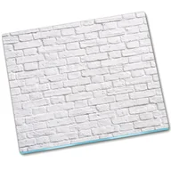 Deski do krojenia - Deska do krojenia szklana Cegły Mur Biały - 60x52 cm - miniaturka - grafika 1