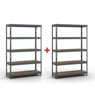 B2B Partner Regał półkowy 1786 x 1200 x 400 mm, nośność 280 kg 1+1 GRATIS 540040 - Szafy i regały magazynowe - miniaturka - grafika 1