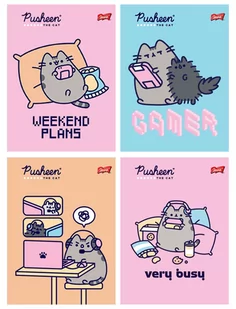 St. Majewski Zeszyt A5 Pusheen kratka 32 kartki 1 szt. - Zeszyty szkolne - miniaturka - grafika 1