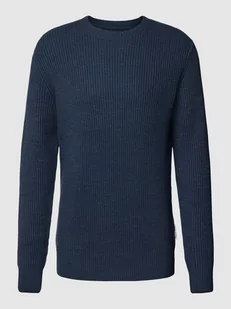 Sweter z dzianiny z okrągłym dekoltem - Swetry męskie - miniaturka - grafika 1