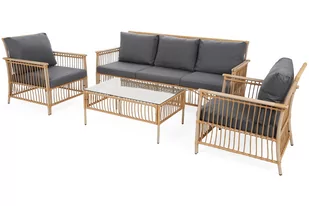 Meble ogrodowe technorattanowe Sycylia Beige / Grey - Meble ogrodowe - miniaturka - grafika 2