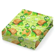 Prześcieradła dla dzieci - Prześcieradło z gumką Bawełna Naturalna 90x200 Alergik Żółwie - miniaturka - grafika 1