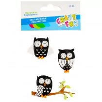 Craft with Fun Naklejki sowa 3 szt. - Zabawki kreatywne - miniaturka - grafika 1