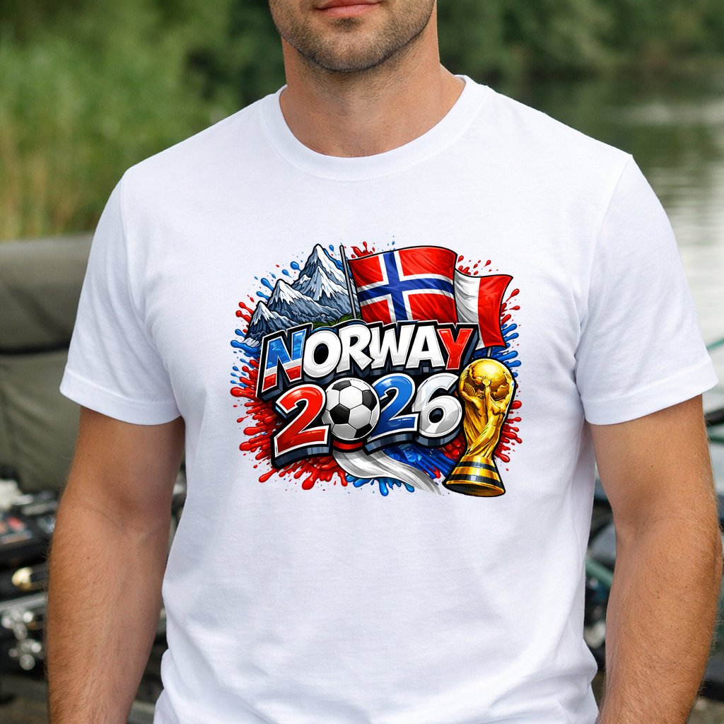 Koszulka WORLD CUP 2026 NORWEGIA kolor biały rozmiar S