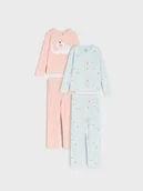 Piżamy dla dziewczynek - Sinsay - Piżamy dwuczęściowe 2 pack - różowy - miniaturka - grafika 1