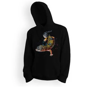 Bluza dziecięca z kapturem gekon lamparci-140 - Bluzy dla dziewczynek - miniaturka - grafika 1