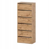 Szafki na buty - Szafka Na Buty Wysoka Dąb Wotan 6 Półek Modułowa Bez Siedziska Regał Stojak - miniaturka - grafika 1