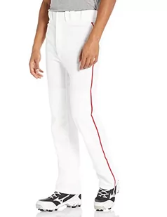 Mizuno Dorośli męskie spodnie baseballowe Premier Pro Piped G2 Biały/czerwony S - Spodenki męskie - miniaturka - grafika 1