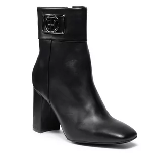 Botki damskie - Tommy Hilfiger Botki Th Hardware Square Toe Heel Boot FW0FW05999 Black BDS - grafika 1