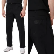 Spodnie męskie - Wrangler TEXAS SLIM BLACK CZARNE DŻINSY W33 L32 - miniaturka - grafika 1