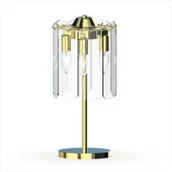 Lampy stojące - Stołowa lampa Nira MT3523-3S-EGN Zumaline szkło metal przezroczysty złoty - miniaturka - grafika 1