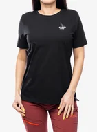 Koszulki i topy damskie - Koszulka bawełniana damska Mammut Core T-Shirt Snow - black - miniaturka - grafika 1