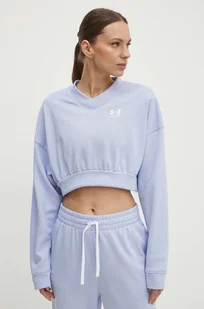Under Armour bluza treningowa Rival kolor fioletowy gładka - Bluzy damskie - miniaturka - grafika 1