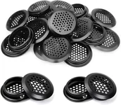 Kratki wentylacyjne - Opakowanie 30 szt. okrągłych czarnych kratek wentylacyjnych, kratki wentylacyjne, kratki wentylacyjne ze stali nierdzewnej, otwory wentylacyjne - miniaturka - grafika 1