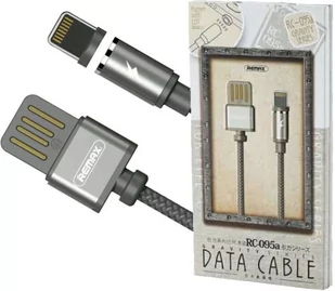 Remax Gravity RC-095i magnetyczny kabel USB / Lightning z lampką LED 1M 1A czarny - Kable USB - miniaturka - grafika 2