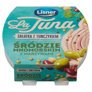 LISNER Sałatka z Tuńczykiem w Stylu Śródziemnomorskim z Warzywami 160g - Konserwy i dania rybne - miniaturka - grafika 1
