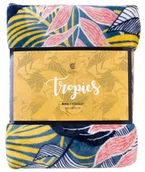 Koce - Koc Tropics 150x200 niebieski liście - miniaturka - grafika 1