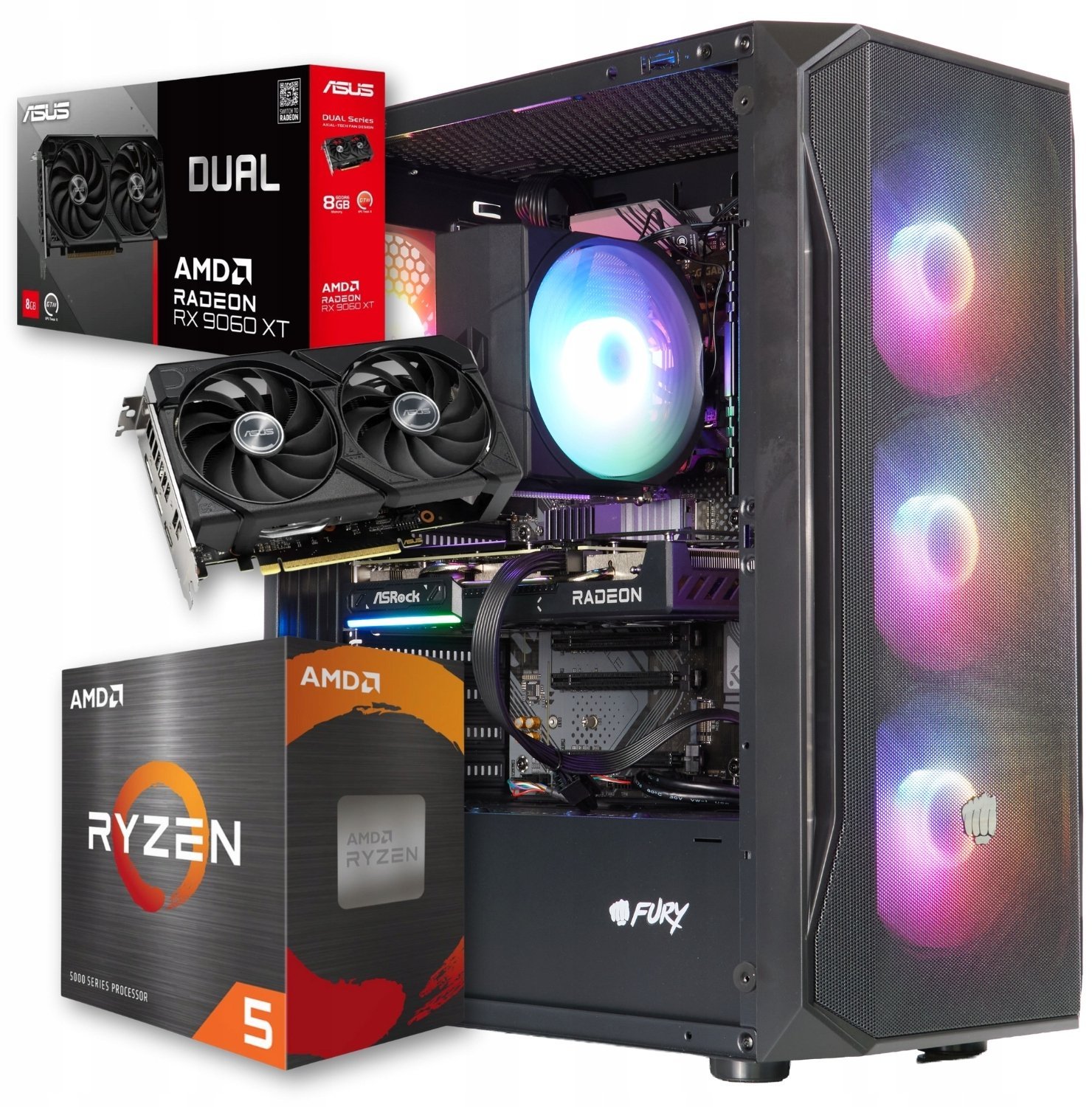 Komputer Better Side of Gaming Striker V19 AMD Ryzen 5 AMD Radeon RX 9060 XT 16GB DDR4 512GB SSD Windows 11 18281971074