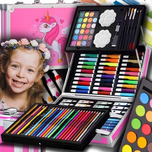 GALAXIA ZESTAW DO MALOWANIA DLA DZIECI Dziewczynek Artystyczny Plastyczny WALIZKA - Zabawki kreatywne - miniaturka - grafika 1