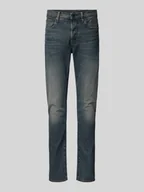 Spodnie męskie - Jeansy o kroju slim fit z 5 kieszeniami - miniaturka - grafika 1
