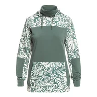 Bluzy sportowe damskie - Damska Bluza ROXY WINTER VALLEY ERJFT04716-BPG1 – Zielony - miniaturka - grafika 1