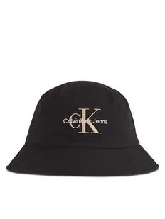 Calvin Klein Jeans Kapelusz Monogram Bucket Hat K50K510788 Czarny - Czapki męskie - miniaturka - grafika 1