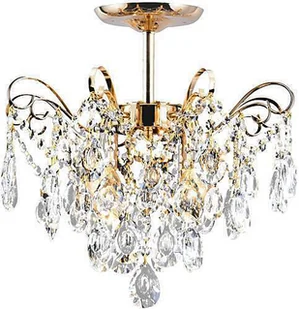 Złoty żyrandol z kryształkami glamour - 3X A272 G2-D11 - Lampy sufitowe - miniaturka - grafika 1
