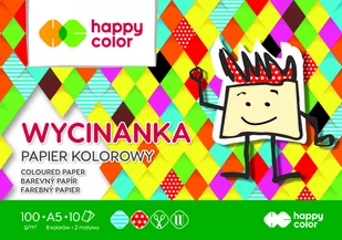 Blok Wycinanka A5/10K 100g HAPPY COLOR - Szkolne artykuły papiernicze - miniaturka - grafika 1