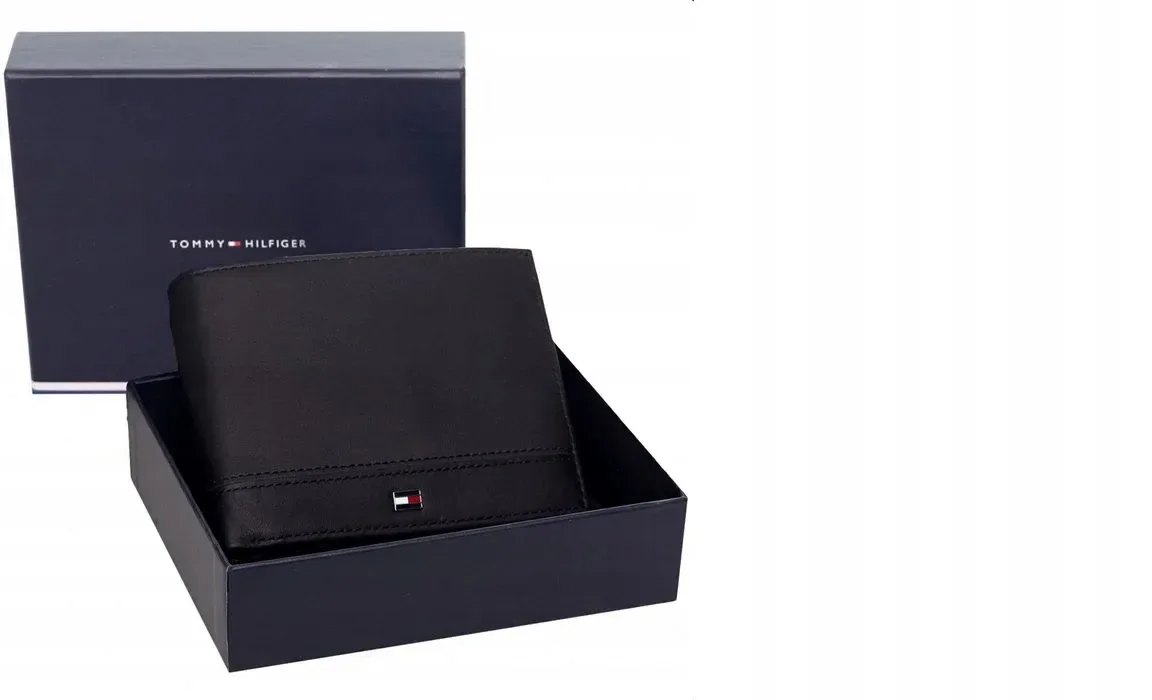Portfel Tommy Hilfiger portfel skóra naturalna męski czarny skóra naturalna licowa mężczyzna