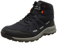 Sneakersy męskie - Jack Wolfskin Męskie Sneakersy Woodland 2 Texapore Mid M, Dark Blue Red, 40.5 Eu - miniaturka - grafika 1