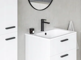 Stone washbasin Ravak Chrome Slim 80x49 cm, glossy white, XJG01180001 - Umywalki - miniaturka - grafika 1