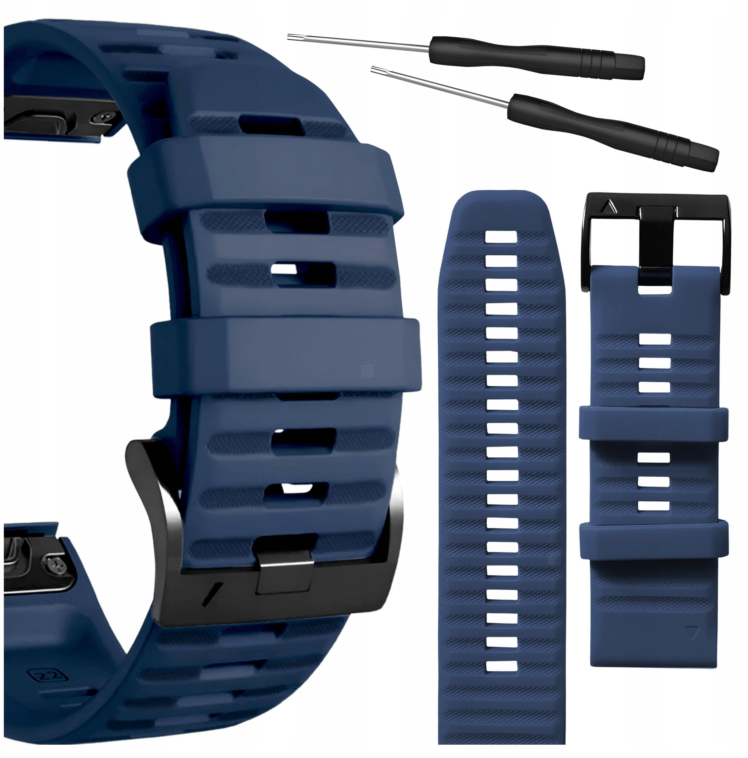 ChronSmarta Pasek ChronSmarta do smartwatch'a Garmin Fenix 5X 6X Pro 7X 7X Solar QuickFit 26mm Granatowy