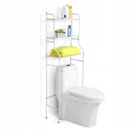 Szafki łazienkowe - PÓŁKA NAD WC STOJAK DO ŁAZIENKI SZAFKA ŁAZIENKOWA BIAŁA 3 POZIOMY SEDES - miniaturka - grafika 1