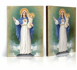 Ikona religijna Matka Boża Różańcowa - Ikony i obrazy sakralne - miniaturka - grafika 1