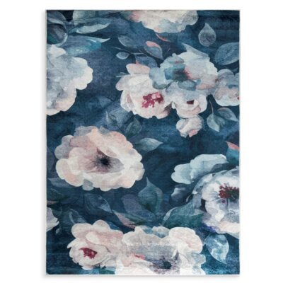 Dywan EUROFIRANY Lotus5 120 x 160 cm Niebieski