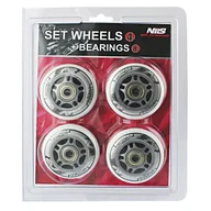 Akcesoria do skatingu - Nils EXTREME PU 84x24 82A BIAŁE (4 szt.) + ABEC-7 CHROME (8 szt.) ZESTAW EXTREME 1AB-16-32-012 - miniaturka - grafika 1
