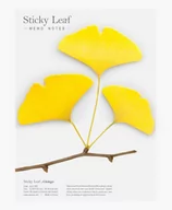 Szkolne artykuły papiernicze - Appree Karteczki samoprzylepne Miłorząb żółty L 85x55 mm i 70x40 mm żółty 3 x 20 kartek - miniaturka - grafika 1
