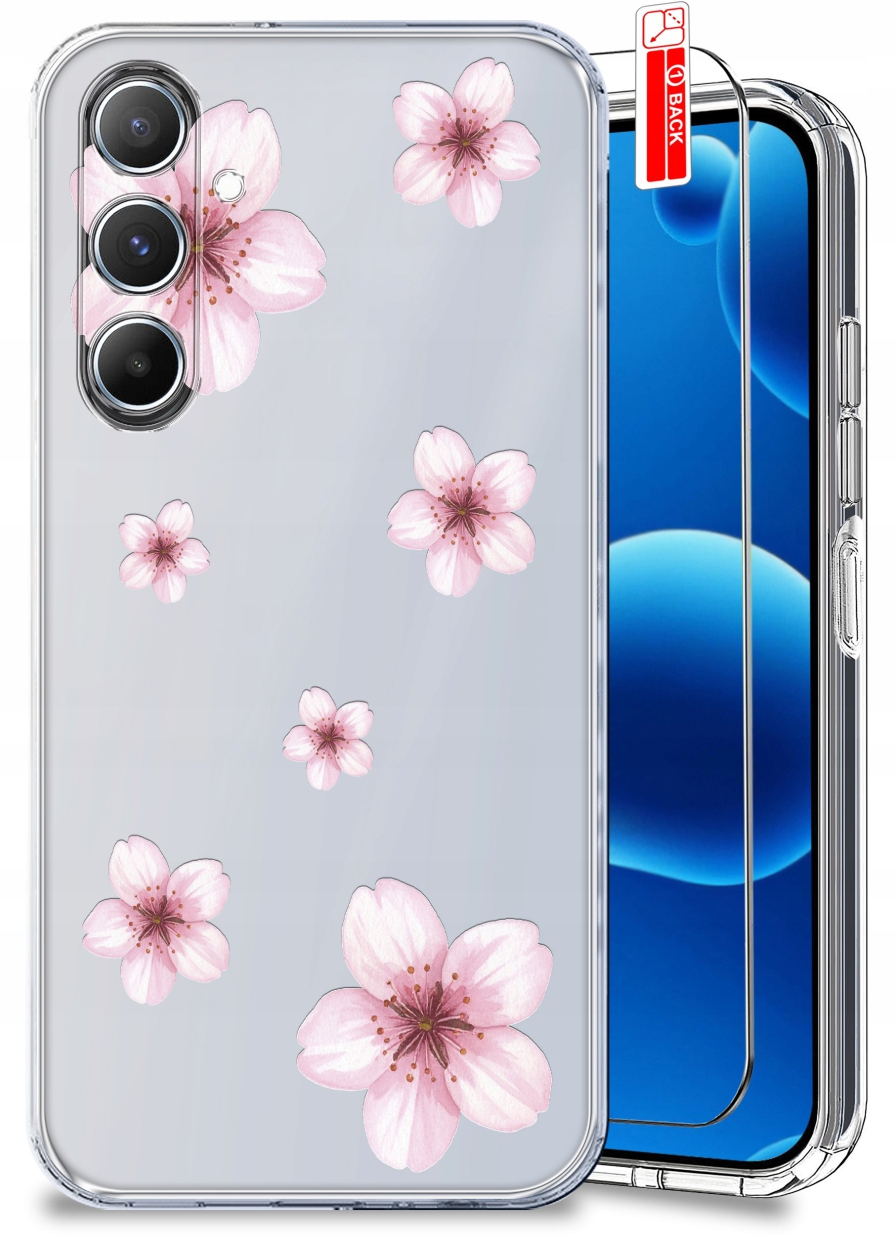 krainaGSM ETUI do Samsung A17 5G Wiosenne wzory Wiosna Kwiaty CLEAR CASE + SZKŁO