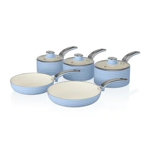 Swan Products patelnia zestaw retro SWPS5020BLN - Zestawy garnków i patelni - miniaturka - grafika 1