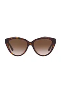 Okulary przeciwsłoneczne - Emporio Armani okulary przeciwsłoneczne damskie kolor brązowy - miniaturka - grafika 1