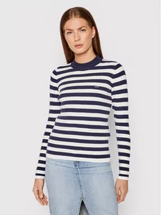Levi's Sweter Sweat A0719-0003 Granatowy Slim Fit Granatowy - Swetry damskie - miniaturka - grafika 1