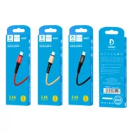 Kable USB - Kabel Usb Wzmacniany Micro Denmen Złoty 1M D02V - miniaturka - grafika 1